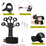 Grip Strength Trainer Kit 6 Pack with Finger Exerciser, Hand Grip Strengthener, Hand Extension Exerciser and Forearm Workout Ring for Muscle Building and Injury Recover KEWAE