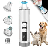 Dog Nail Trimmers Ultra Quiet Electric Pet Dog Nail Clippers Cat Nail Clipper with Led Lights Nail Grinder High Speed Nail File Electric Clippers for Grooming Small, Medium,Large Dogs and Cats (grey)