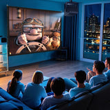 AHOLON Outdoor Projector Screen with Stand - 100 Inch Portable Projector Screen Indoor and Outdoor Projector Screens 16:9 4K HD Wrinkle Free Lightweight Movie Screen with Carry Bag,Enioy Movie Nights