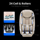 Titan Axiom LE l Dual Massage Mechanism l Shiatsu Massage l Full Body Massage Chair l Intelligent Voice Control l 45°C Heating Therapy l Zero Gravity Reclining l for Home and Office Use (Brown)