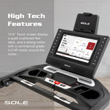 Sole Fitness TT8 Treadmill, Treadmill with Incline and Decline Options, Bluetooth, Touch Screen, Fitness Programs, Treadmills for Home with Incline, Home Exercise Treadmill (Sole TT8)