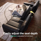 Oversized Sectional Couches for Living Room, Modular Leather Cloud Couch