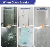 EASYWORC Frameless Pivot Shower Door 30"-32" W x 72" H, Swing Shower Glass Doors with Nano Explosion-Proof Film Tempered Glass 1/4"(6mm) Reversible Installtion, Brushed Nickel Finish