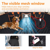Back Seat Extender for Dogs, Dog Car Seat Cover with Hard Bottom Supports 500 lbs, Waterproof Car Seat Protector, Nonslip Dog Hammock for Back Seat, Pet Bed for Cars, SUVs & Small Trucks