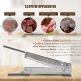 CGOLDENWALL Manual Ribs Meat Slicer Household Stainless Steel Small Bone Cutting Slicing Machine Chicken Lamb Chops Ribs Herb Pastry Cutter for Home Cooking