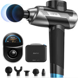 RENPHO Ascend Professional Massage Gun, Adjustable 6-12mm Amplitude for Customized Intensity, Deep Tissue Percussion Massager with 5 Speeds, 5 Attachments, Travel Case, FSA Eligible HSA