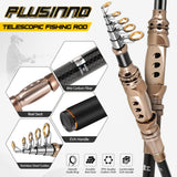 PLUSINNO Spinning Rod and Reel Combos Telescopic Fishing Rod Pole with Reel Line Lures Hooks Fishing Carrier Bag Case and Accessories Fishing Gear Organizer (1.8M 5.91FT Fishing Gear Organizer) ... PLUSINNO