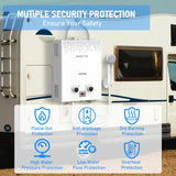 Tankless Water Heater, VANSTON Propane Water Heater Outdoor, 1.45GPM Portable Water Heaters, Instant Hot Water Heaters, Overheat Protection, Easy Installation, Lightweight with Handle for RV, Camping