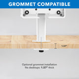 Mount-It! Universal Tablet Countertop Stand, Secure Kiosk Mount, White
