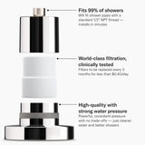 THE JOLIE FILTERED SHOWERHEAD with Shower Filter System- High Pressure Showerhead, Hair and Skincare Accessory to Improve Beauty and Personal Care Routine (Gold)
