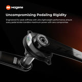 Magene TEO P515 Cycling Power Meter Crankset, Carbon 110BCD for Road Bikes, ±1% Accuracy, 425g Lightweight, 380H Rechargeable Battery, Dual ANT+/Bluetooth, IPX7 Waterproof