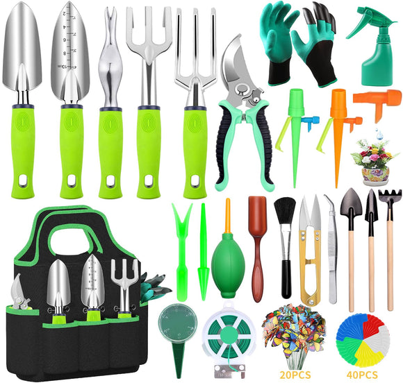 84 PCS Garden Tools Set,10pcs Succulent Tools Set Included 6pcs Large Heavy Duty Aluminum Gardening Hand Tools 12.5IN
