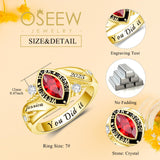 Oseew 2027 High School Class Ring for Women College
