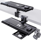 Klearlook Upgraded Adjustable Keyboard Tray for Above Desk & Under Desk Use