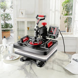 Professional 8 in 1 Heat Press Machine Sublimation Machine 12" X 15" Shirt Press Machine 360° Swing Away