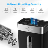 Shredder for Home Office, 8-Sheet Crosscut Credit Card Shredder, Small Paper Shredder for Home Use with 4 Gallons Wastebasket, High Security Level P-4, ETL Certification (S3101) BONSEN