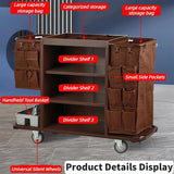 Multifunctional Trolley Commercial Airport Cleaning Service Vehicle Hotel Housekeeping Cart Linen Carrier Tool Cart Service Cart,Style B