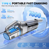JONYJ Handheld Vacuum Cordless, 16000PA Strong Suction Hand Held Car Vacuum Cleaner, Portable Hand Vacuum Rechargeable with Multi-Nozzles & LED Light for Home, Car, Office, Pets