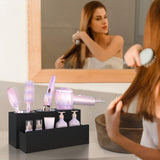 PITBVO Hair Tool Organizer, Removable Blow Dryer Holder for Bathroom, Hot Tools Organizer For Hair Dryer, Blow Dryer, Curling Iron, Hair Straightener, Bathroom Countertop Organizer, Matte Black