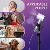 MQACPUPY 62-Inch Professional Hair Dryer Stand, Black Metal Adjustable Holder with Hands-Free Design for Salon and Home Use