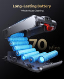 ozeeco Cordless Vacuum Cleaner, 650W/55KPA/70Mins Vacuum Cleaners for Home, Self-Standing Stick Vacuum with Wall Mount Charging and Auto Mode, Touch Screen, Vacuum Cordless for Pet Hair/Carpet/Floor