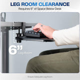 VIVO Black Clamp-on 23 x 10 in Rotating Keyboard Tray, MOUNT-KB04CB