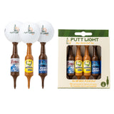 Putt Light Beer Bottle Golf Tees, Virtually Unbreakable and Recyclable Plastic Golf Tee 6 Pack, Golf Gift