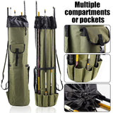 MiOYOOW Fishing Rod Bag, Waterproof Tackle Storage Bags Adjustable Fishing Accessories Carrier Organiser for Rods Reels Baits Outdoor