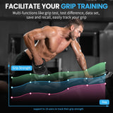 TIPRE 396lbs/180kg Grip Strength Tester, Hand grip Dynamometer, Digital Grip Strength Tester with LCD Display, Adjustable Hand Grip Training Gauge, Hand Exercisers for Sports Home School Use - Black