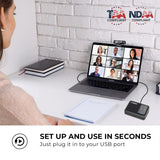 AI Speakerphone - AI-Powered Noise Suppression, Enhanced Voice Pickup, USB Plug and Play, Easy Setup AVerMedia