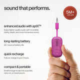 Twelve South AirFly Pro 2, Bluetooth Adapter, Pair 2 AirPods, Fuchsia Ice
