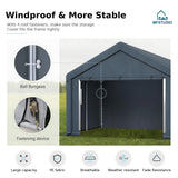 MFSTUDIO Portable Carport 13x24ft, Garage Car Tents Storage Sheds Canopy