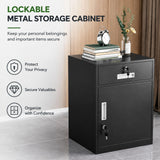 Metal File Cabinet Locking Filing Cabinet Under Desk Storage Organizer