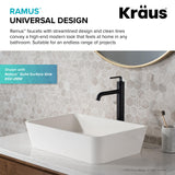 KRAUS Ramus Single Handle Vessel Sink Bathroom Faucet with Pop-Up Drain in Brushed Gold, KVF-1220BG