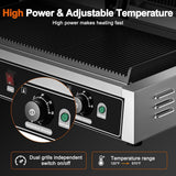 Culistra Commercial Dual Head Panini Grill, 3400W Electric Sandwich Panini Maker, 50-300℃(120-570℉), Stainless Steel Sandwich Press Grill, for Catering, Restaurant, Perfect for Iftar, CE Certified