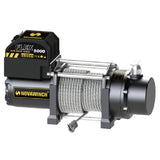 Novawinch Flex 8000 lb Utility Trailer Winch 12V Electric - IP68 Sealed Planetary Gearbox, 55.7 ft Wire Rope, Auto Load-Holding Brake, Waterproof Remote - Flatbed, Shop, Equipment, Car Hauler, SAE