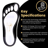 120 Pairs(240 Feets) Disposable Black Tanning Feet Pads Sunless Airbrush Spray Tent Protect Foot Shaped Spray Tan Sandals