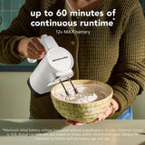KitchenAid Go Cordless Hand Mixer, Metal - KHMR762, Porcelain White