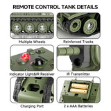 BRRRRT 1/64 RC Battle Tank Set,Remote Control Military Vehicles with Infrared Shoot,RC Tank That Shoots with 330° Rotating Turret and Sound & Lighting for Kids Gift 8+