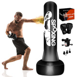 Vobab Standing Punching Bag for Adult Teens 70", Heavy Punching Bag with Boxing Gloves and Electric Air Pump for Beginners Training MMA Muay Thai Fitness Kickboxing Home Gym Vobab
