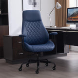 Office Chair with Rubber Wheels, Ergonomic Computer Chair 500 lbs, Leather Desk Chair with Lumbar Support