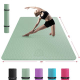 HAPBEAR Extra Large Yoga Mat - 72"x48"/78"x54"x6mm (1/4 inch), Non-Slip, Durable, Eco-Friendly, Thick Wide Exercise Mat for Home Workouts, Yoga, Pilates, Stretching, Meditation (Barefoot Exercise) HAPBEAR
