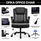 OFIKA Leather Office Desk Chair,Ergonomic Office Chair with Lumbar Support