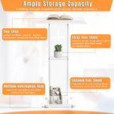 Podium Lectern, Pulpit for Churches with Double Shelves, Modern Plexiglass Pulpits Lectern with Cross Design for Classroom
