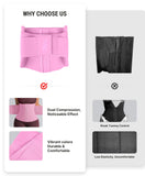 FeelinGirl Waist Trainer Corset for Women Shapewear Tummy Control Waist Cincher Workout Girdle 3 Segmented Belt Hooks Pink