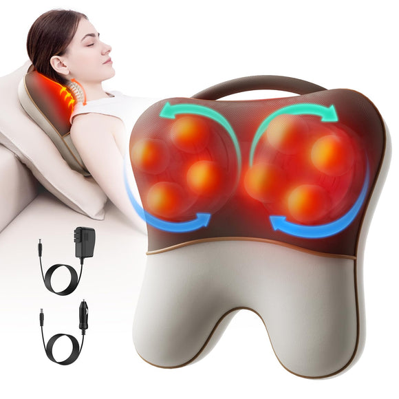 Neck and Back Massager with Heat, Back Massager for Pain Relief Deep Tissue, Massager for Neck and Shoulder Pain Sotion