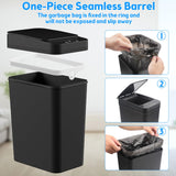 Bathroom Trash Can with Lid, KOEYLE 2 Pack 2.2 Gallon Automatic Touchless Garbage Can