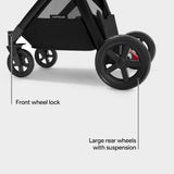 Mompush Ultimate2 Full-Size Stroller with Bassinet, Newborn to Toddler