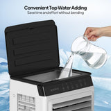 ROVSUN 7.9Gal Portable Swamp Cooler, 2300CFM Evaporative Air Cooler with Auto Oscillating, Remote, 3 Speeds, 12H Timer & 4 Ice Packs, 3-IN-1 Humidifying Cooling Fan Indooor Outdoor Patio Garage