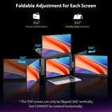 KYY Laptop Screen Extender Driver Need, 15.6'' Quad Portable Monitor Laptop
